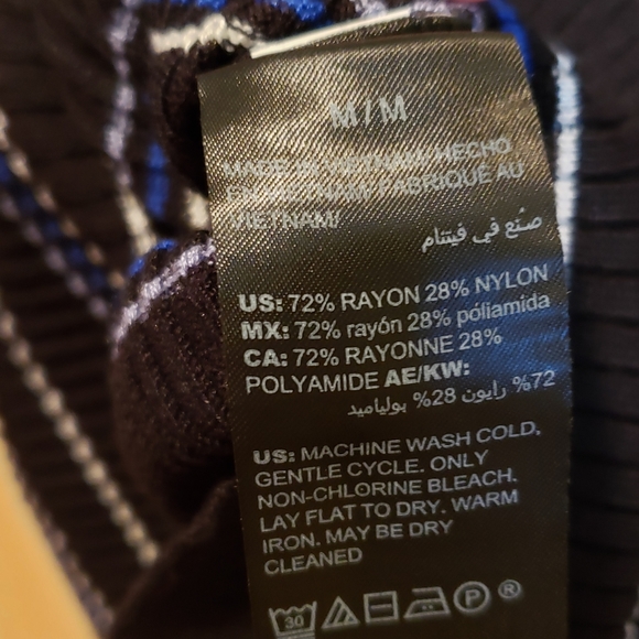 White house black market stripe top flare sleeve NWOT - Picture 5 of 6